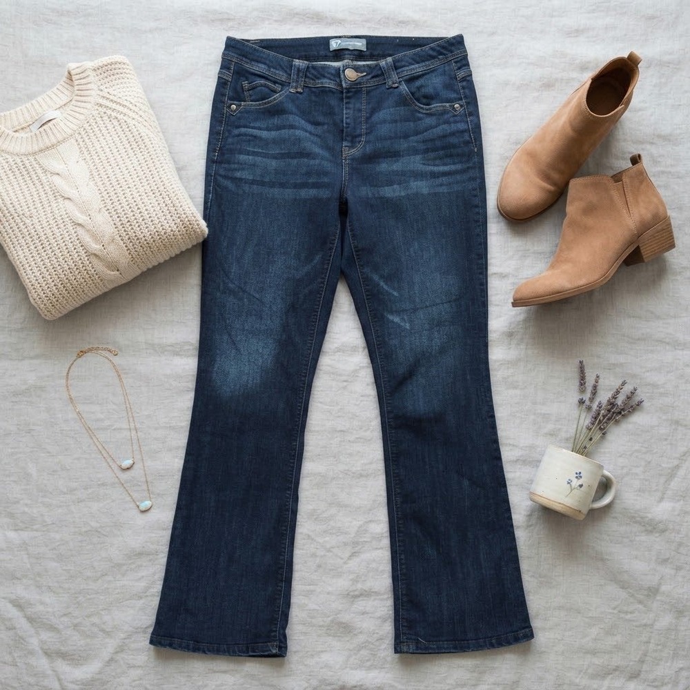 Wit & Wisdom Ab-solution Dark Wash Bootcut Jeans Blue Denim Size 14